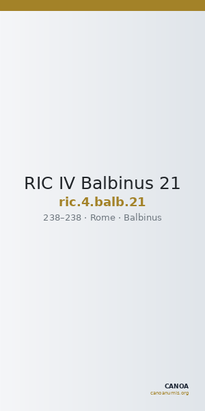 RIC IV Balbinus 21 — CANOA