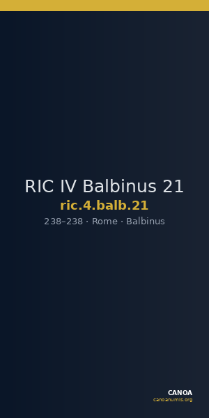 RIC IV Balbinus 21 — CANOA