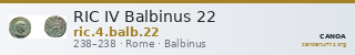 RIC IV Balbinus 22 — CANOA