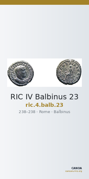 RIC IV Balbinus 23 — CANOA