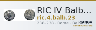 RIC IV Balbinus 23 — CANOA