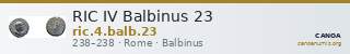 RIC IV Balbinus 23 — CANOA