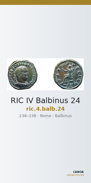 RIC IV Balbinus 24 — CANOA