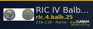 RIC IV Balbinus 25 — CANOA