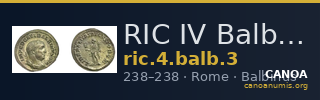 RIC IV Balbinus 3 — CANOA