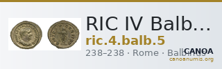 RIC IV Balbinus 5 — CANOA