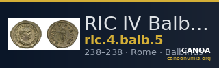 RIC IV Balbinus 5 — CANOA