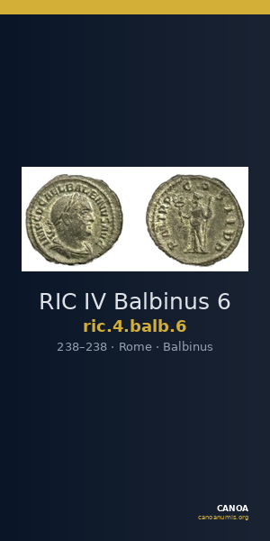 RIC IV Balbinus 6 — CANOA