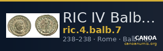 RIC IV Balbinus 7 — CANOA