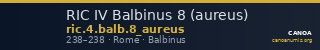 RIC IV Balbinus 8 (aureus) — CANOA