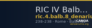 RIC IV Balbinus 8 (denarius) — CANOA