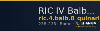 RIC IV Balbinus 8 (quinarius) — CANOA