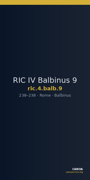 RIC IV Balbinus 9 — CANOA