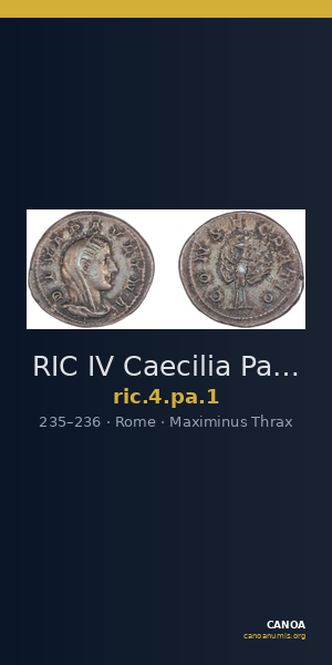 RIC IV Caecilia Paulina 1 — CANOA
