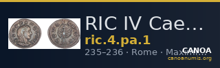 RIC IV Caecilia Paulina 1 — CANOA