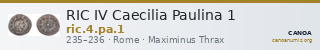 RIC IV Caecilia Paulina 1 — CANOA