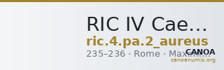 RIC IV Caecilia Paulina 2 (aureus) — CANOA