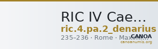 RIC IV Caecilia Paulina 2 (denarius) — CANOA