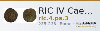 RIC IV Caecilia Paulina 3 — CANOA