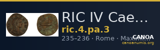 RIC IV Caecilia Paulina 3 — CANOA