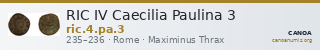 RIC IV Caecilia Paulina 3 — CANOA