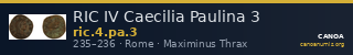RIC IV Caecilia Paulina 3 — CANOA
