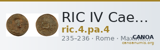 RIC IV Caecilia Paulina 4 — CANOA