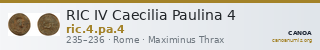 RIC IV Caecilia Paulina 4 — CANOA