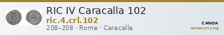 RIC IV Caracalla 102 — CANOA