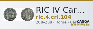 RIC IV Caracalla 104 — CANOA