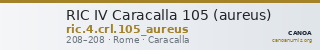 RIC IV Caracalla 105 (aureus) — CANOA
