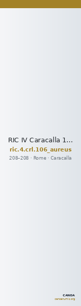 RIC IV Caracalla 106 (aureus) — CANOA
