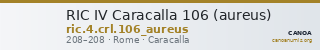 RIC IV Caracalla 106 (aureus) — CANOA