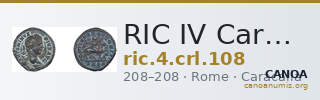 RIC IV Caracalla 108 — CANOA