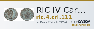 RIC IV Caracalla 111 — CANOA
