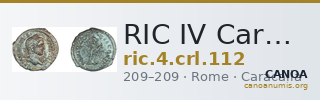 RIC IV Caracalla 112 — CANOA