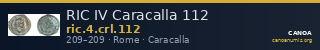 RIC IV Caracalla 112 — CANOA