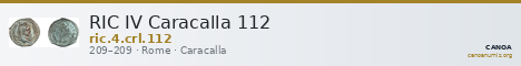 RIC IV Caracalla 112 — CANOA