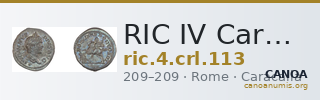 RIC IV Caracalla 113 — CANOA