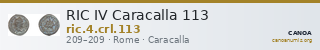 RIC IV Caracalla 113 — CANOA