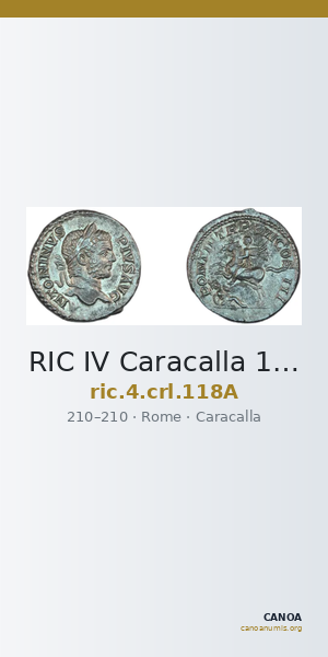RIC IV Caracalla 118A — CANOA