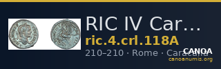 RIC IV Caracalla 118A — CANOA