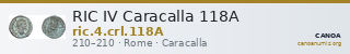 RIC IV Caracalla 118A — CANOA