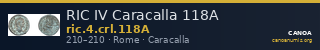 RIC IV Caracalla 118A — CANOA