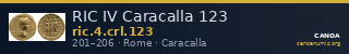 RIC IV Caracalla 123 — CANOA