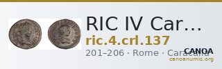 RIC IV Caracalla 137 — CANOA