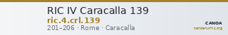 RIC IV Caracalla 139 — CANOA