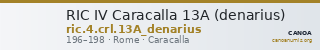 RIC IV Caracalla 13A (denarius) — CANOA
