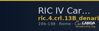 RIC IV Caracalla 13B (denarius) — CANOA