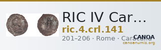 RIC IV Caracalla 141 — CANOA